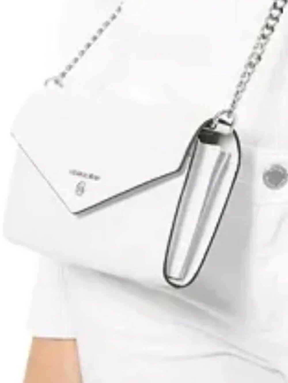 Michael Kors women's jet set travel 2-in-1 wristlet clutch crossbody leather pur